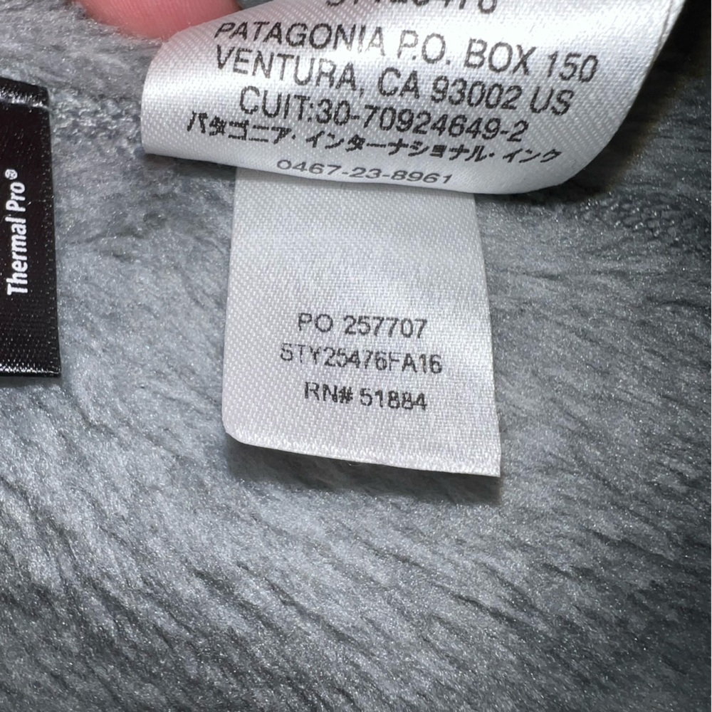 Patagonia Polartec Thermal Pro Full Zip Fleece Jacket Gray Blue Women’s XL - Picture 6 of 13